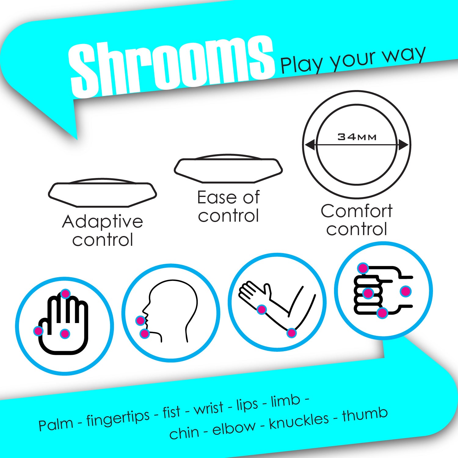 Shrooms Kit | Adaptive Joystick Grips