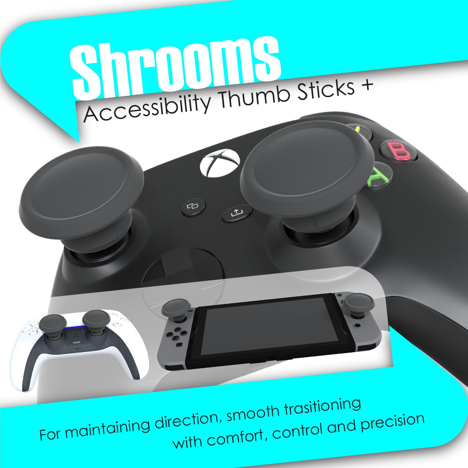 Shrooms Kit | Adaptive Joystick Grips