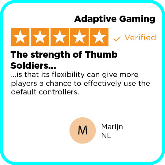 Adaptive gaming feature with star rating and text on a white background