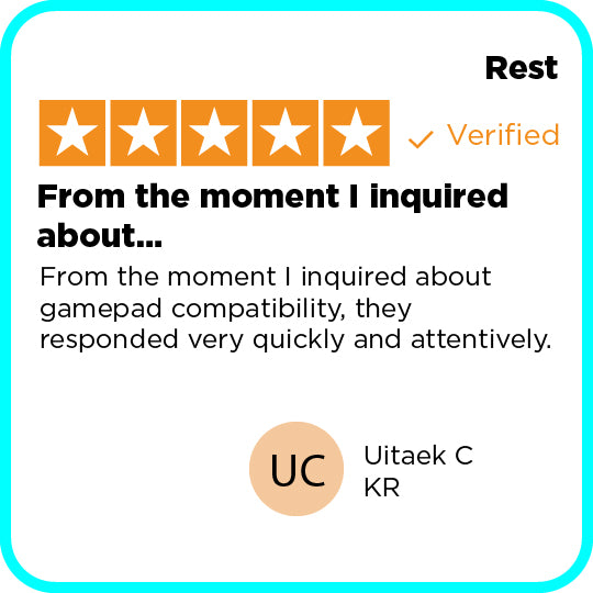 Rest kit with customer review text on white background