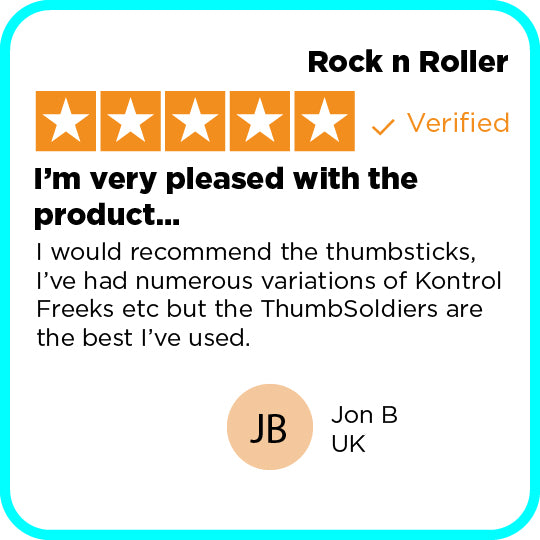 Rock n Roller kit 5* customer review text on white background