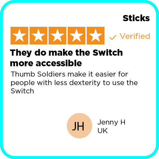Sticks kit 5* customer review..."They do make the Switch more accessible"
