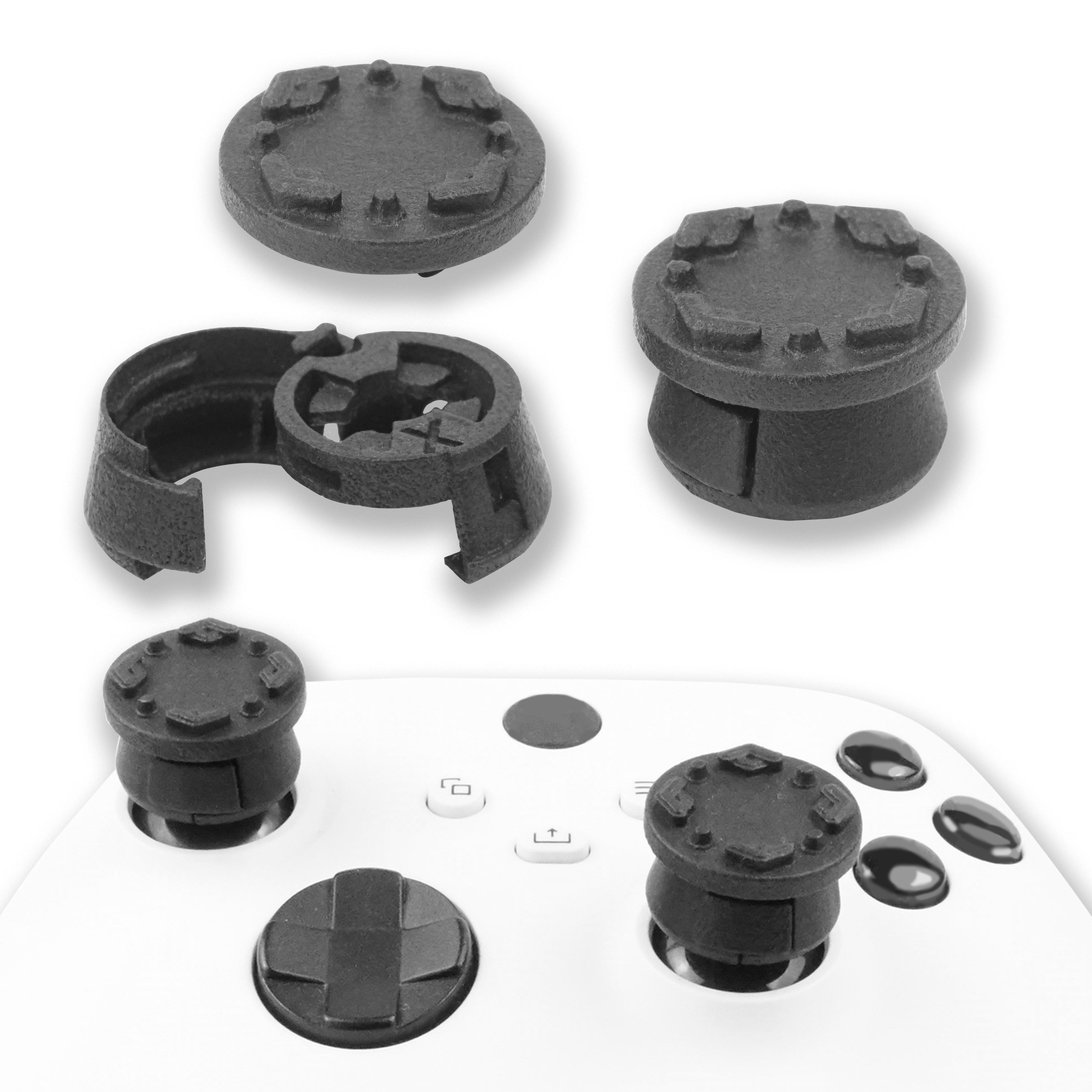 Set of Studs above white controller on a white background