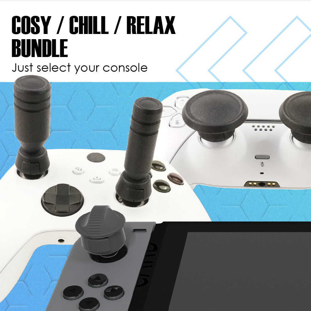 Gaming accessories: Cosy gaming thumb grip bundles for PlayStation, Xbox & Switch. Thumb Soldiers Smart Thumb Grips - the best presents for gamers